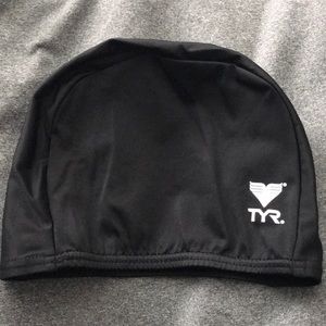 NWT TYR nylon & lycra black swim cap